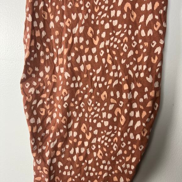 Isabel Maternity Brown Animal Print Short Sleeve Dress - Size XL - NWT - Picture 5 of 9